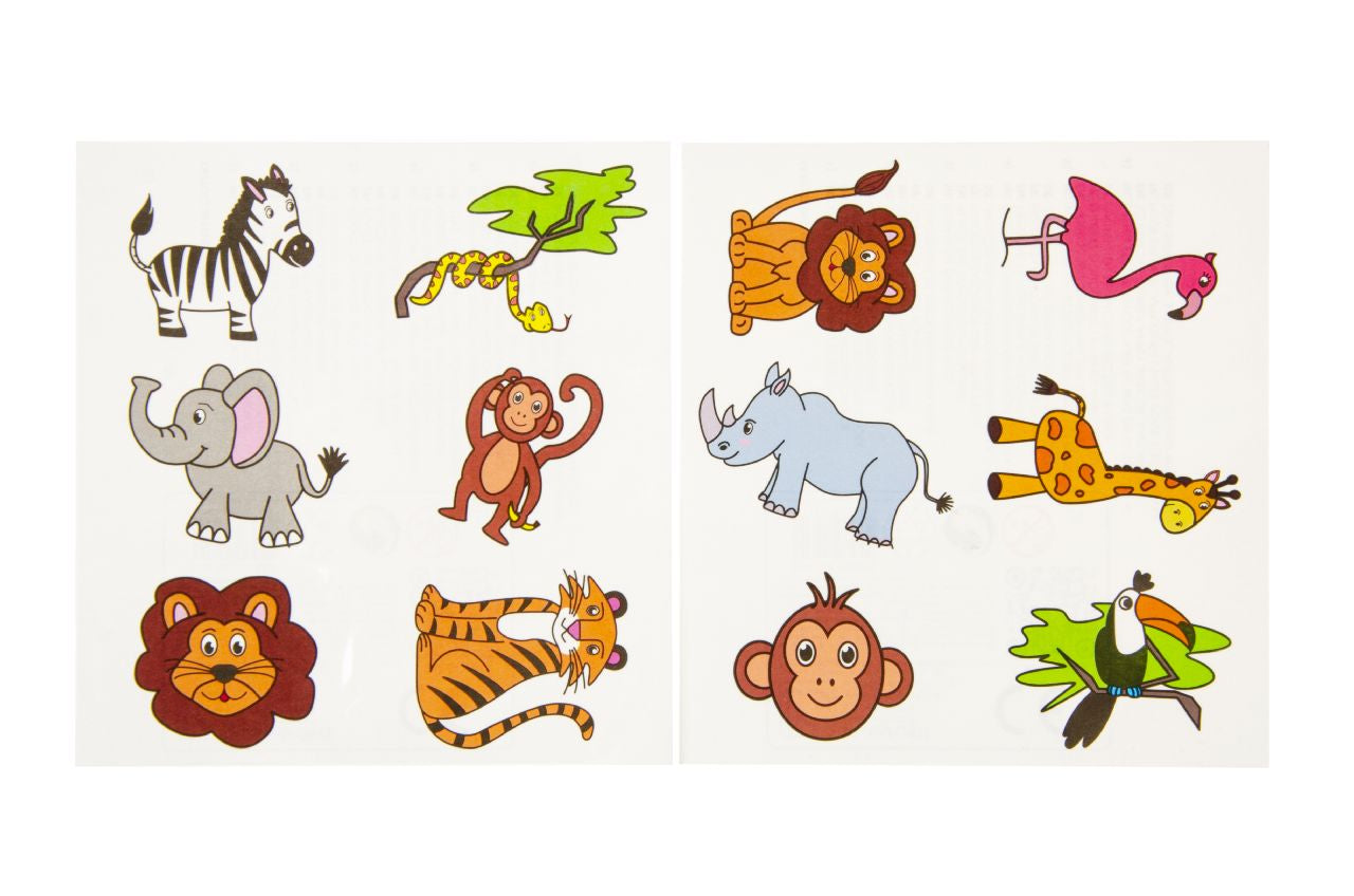 6 Pieces Wild Animals Tattoos