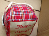 Door Stop Red Square - 'Home Sweet Home