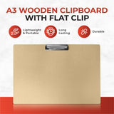 A3 Wooden Clipboard with Flat Clip by Janrax