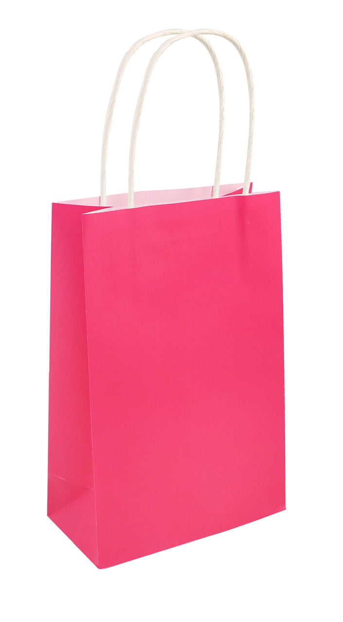 Hot Pink Paper Party Bag with Handles