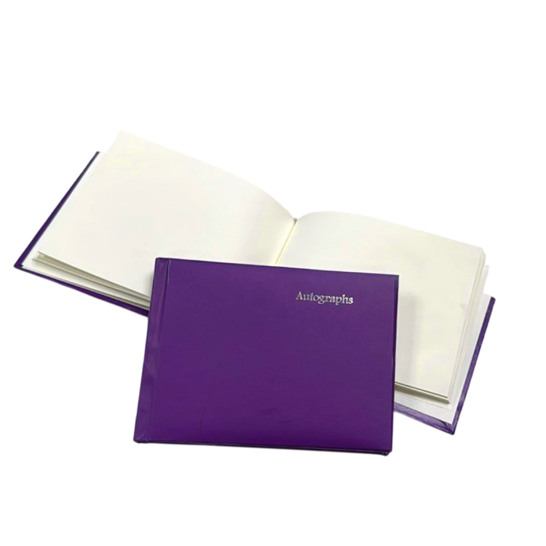 100 Pages Purple Autograph Book – School Leavers Signature, End of Term Memory Book