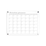 Glass Dry Erase Magnet Whiteboard Monthly Calendar Planner for Refrigerator 40×30×0.3 cm