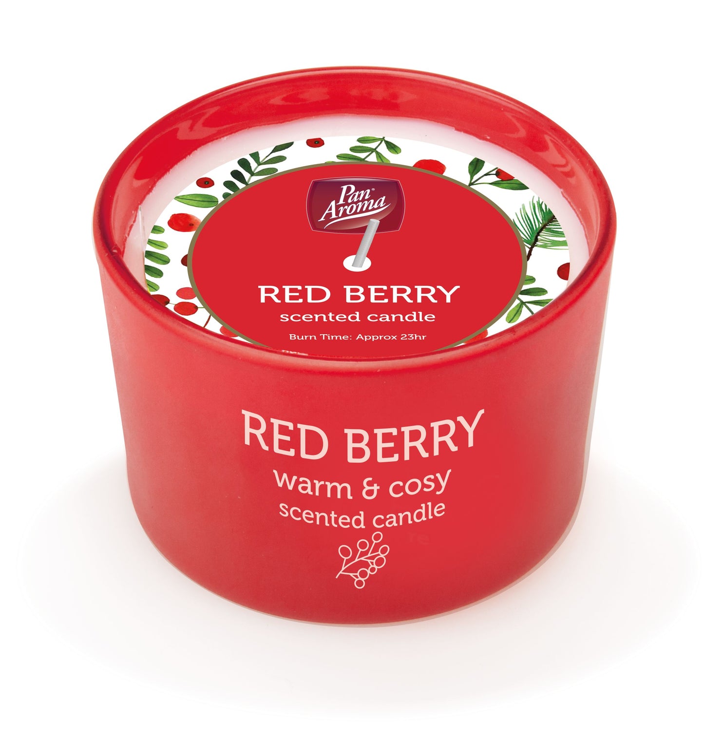 85g Red Berry Scented Coloured Jar Candle
