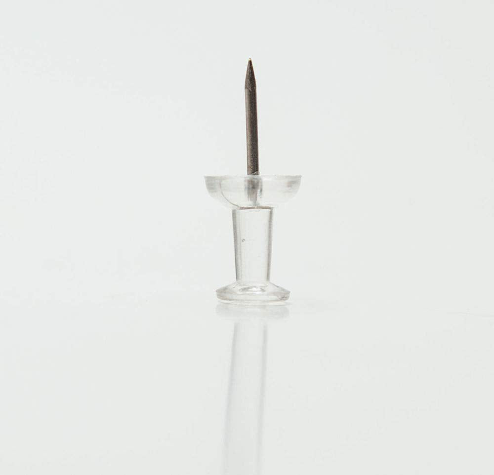 Pack of 1000 Janrax Clear Transparent Push Pins