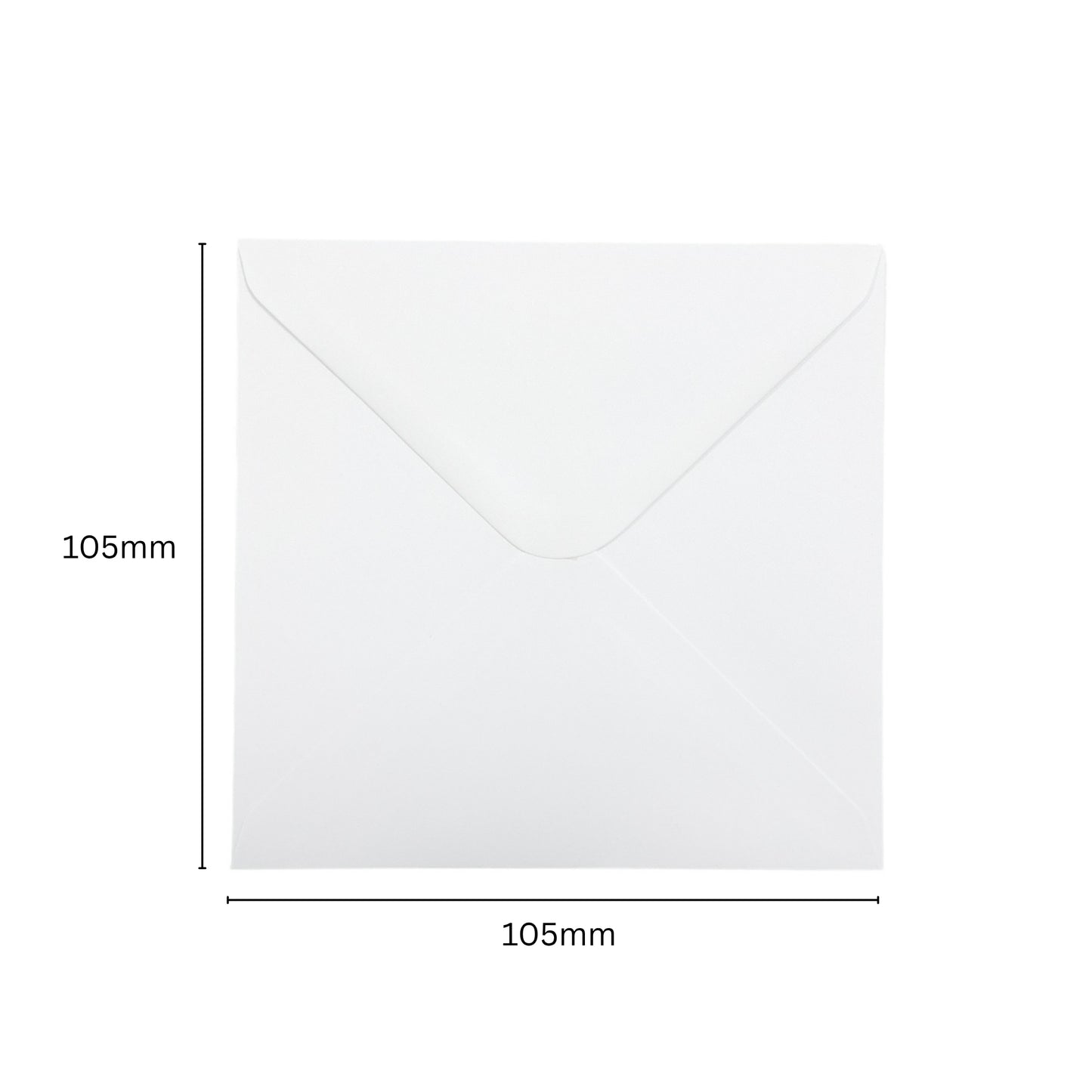 Pack of 50 White 100gsm 105x105mm Gummed Envelopes