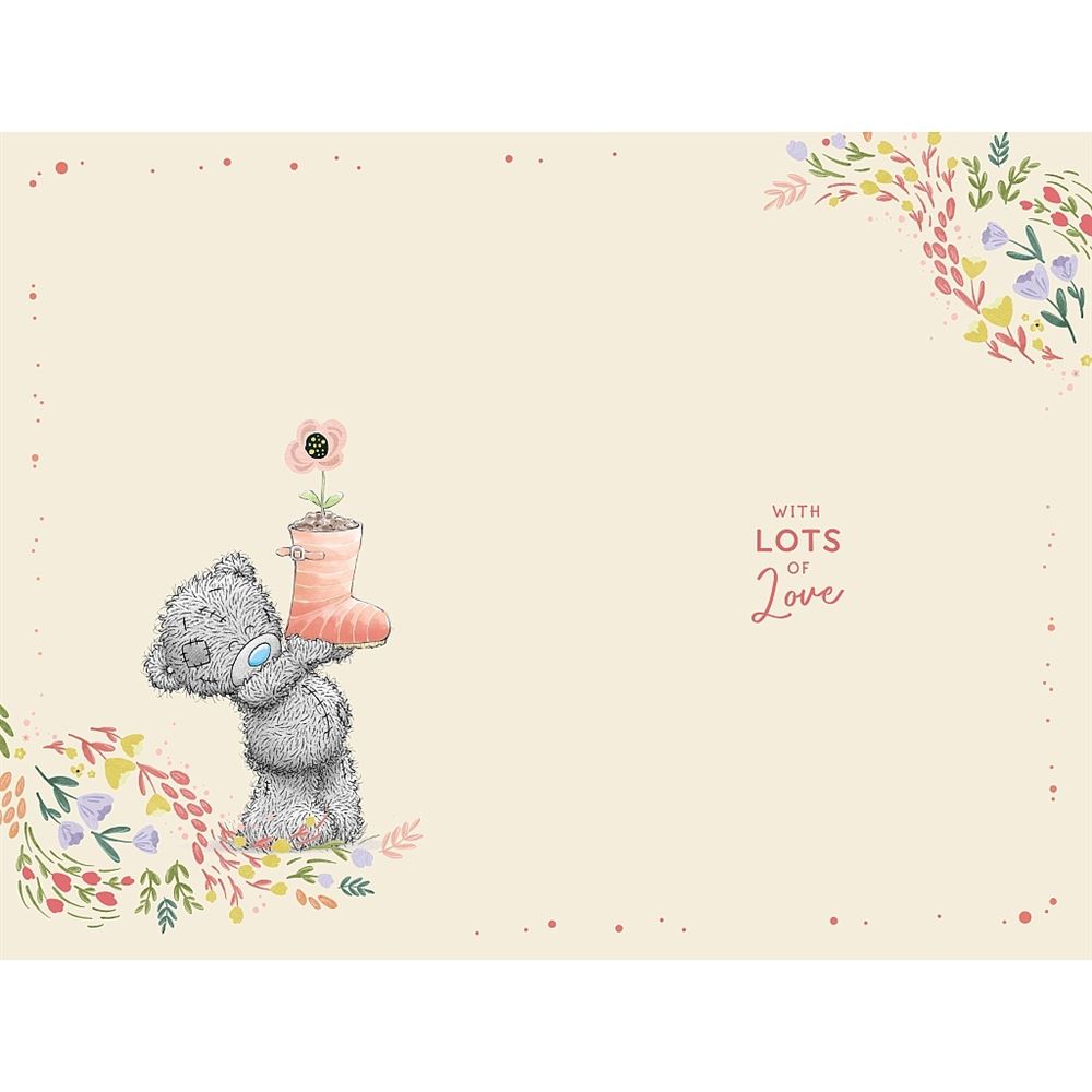 Bear Holding Flower Amazing Mum Mother's Day Card {DC}