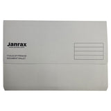 Pack of 10 Grey Card Premium Foolscap Document Wallets