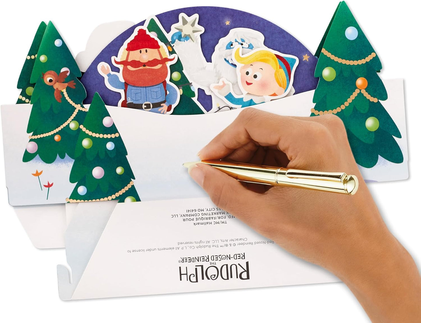 Snow Globe 3D Pop Up Santa & Rudolph Christmas Card {DC}