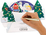 Snow Globe 3D Pop Up Santa & Rudolph Christmas Card {DC}