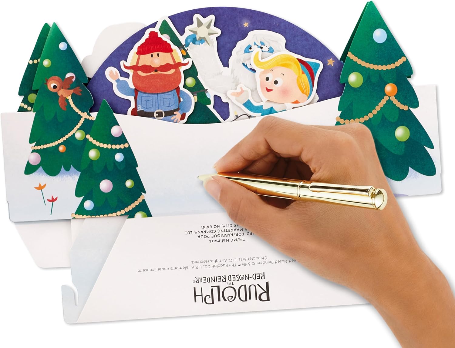 Snow Globe 3D Pop Up Santa & Rudolph Christmas Card {DC}