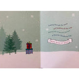 TRADITIONAL GODSON MALE CUTE NICE VERSE GLITTER CHRISTMAS GREETING CARD 