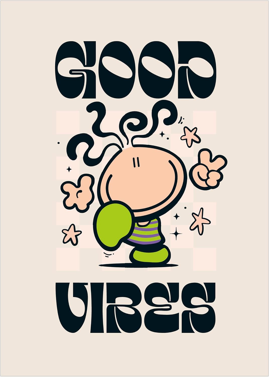 Good Vibes Design Blank Greeting Card for All Occasions