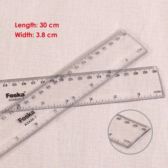 30cm Clear Ruler by Foska