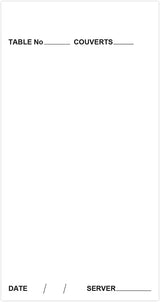 Carbonless Duplicate Restaurant Pad 150 x 80mm