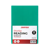 Pack of 8 A5 Plain Cyan Dyslexia Overlay Reading Sheets – PET Material, Rounded Corners