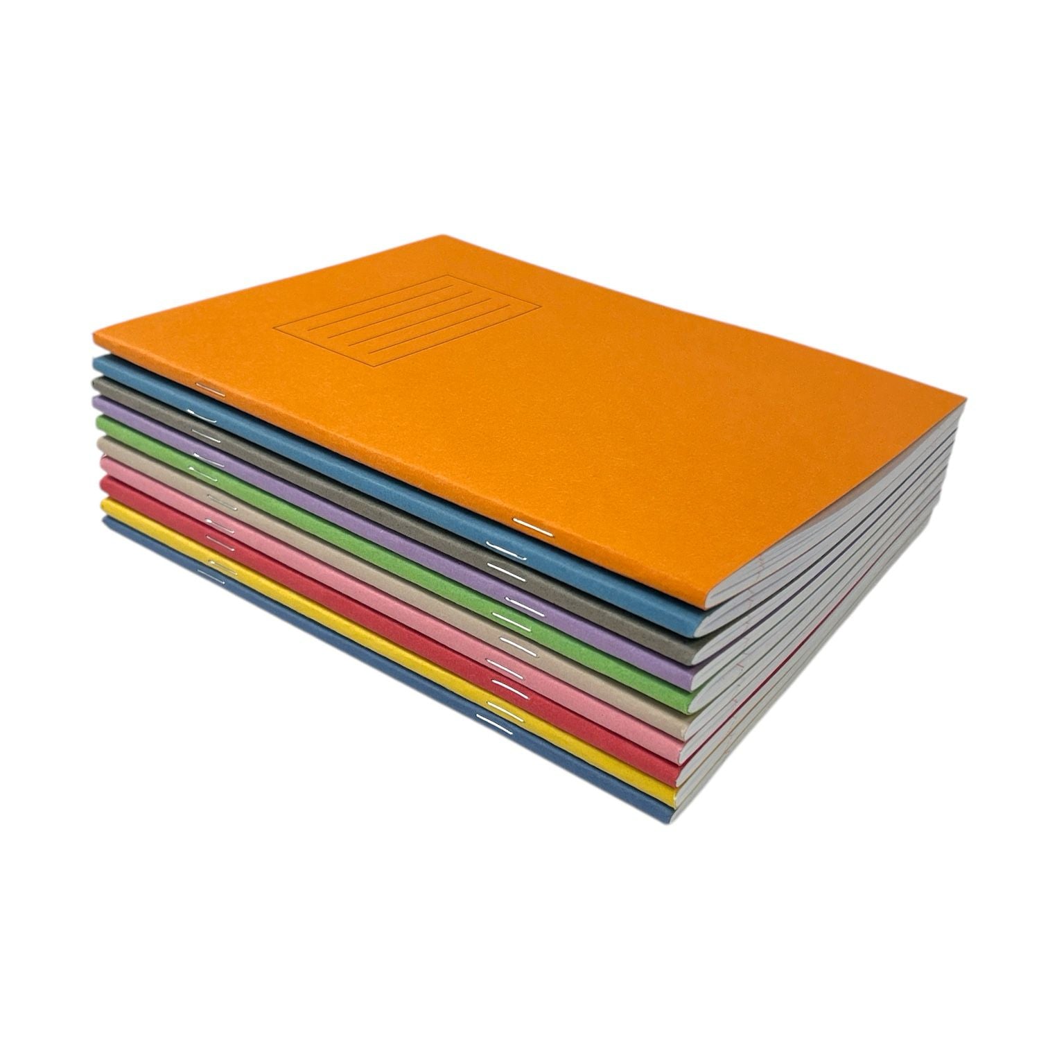 Janrax 9x7" Purple 80 Page Feint Ruled with Margin Exercise Book WF Paper with 225gsm Manilla Cover