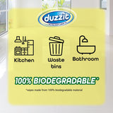 Pack of 50 Duzzit Biodegradable Antibacterial Clean And Fresh Wipes