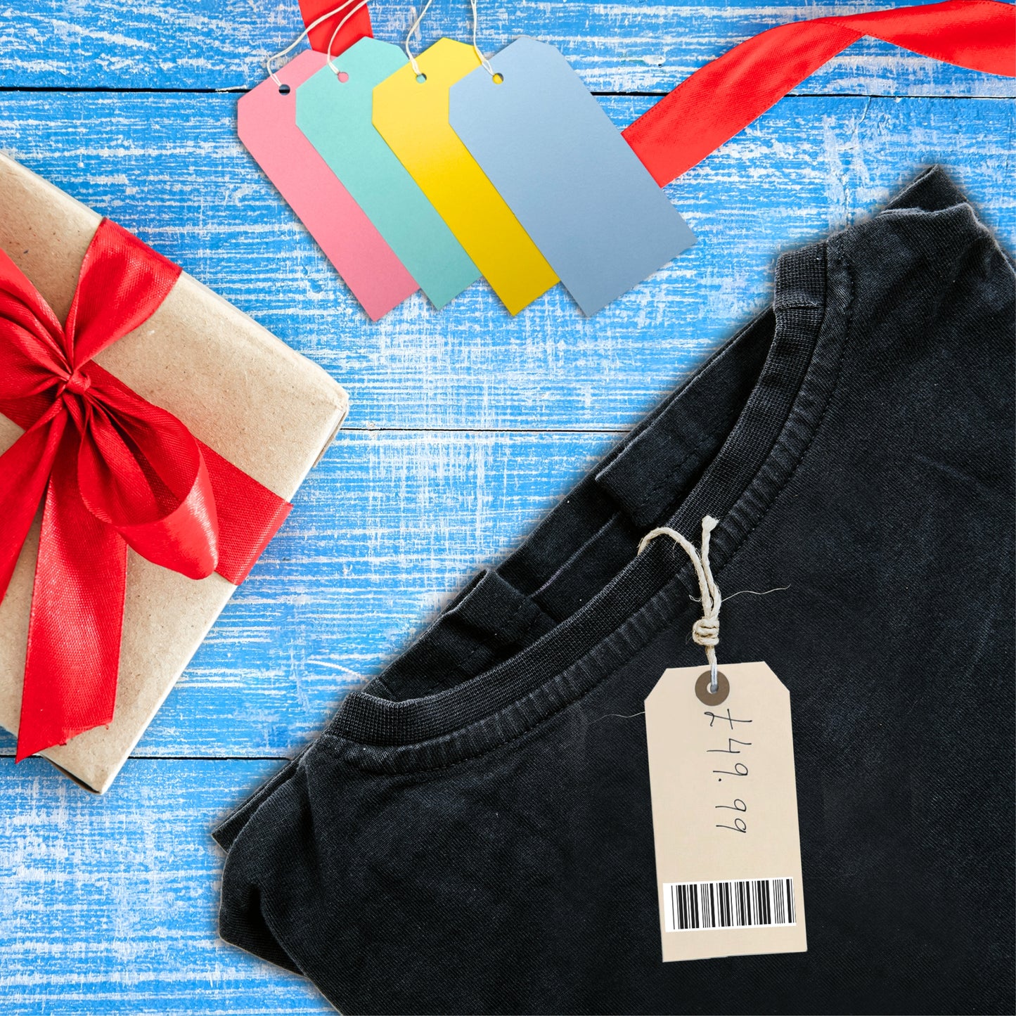 Pack of 100 Medium Yellow Strung Tags 25 x 39mm
