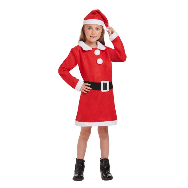 Children's 3 Piece Girl Santa Dress up Costume Ages 10-12 Years {DC}