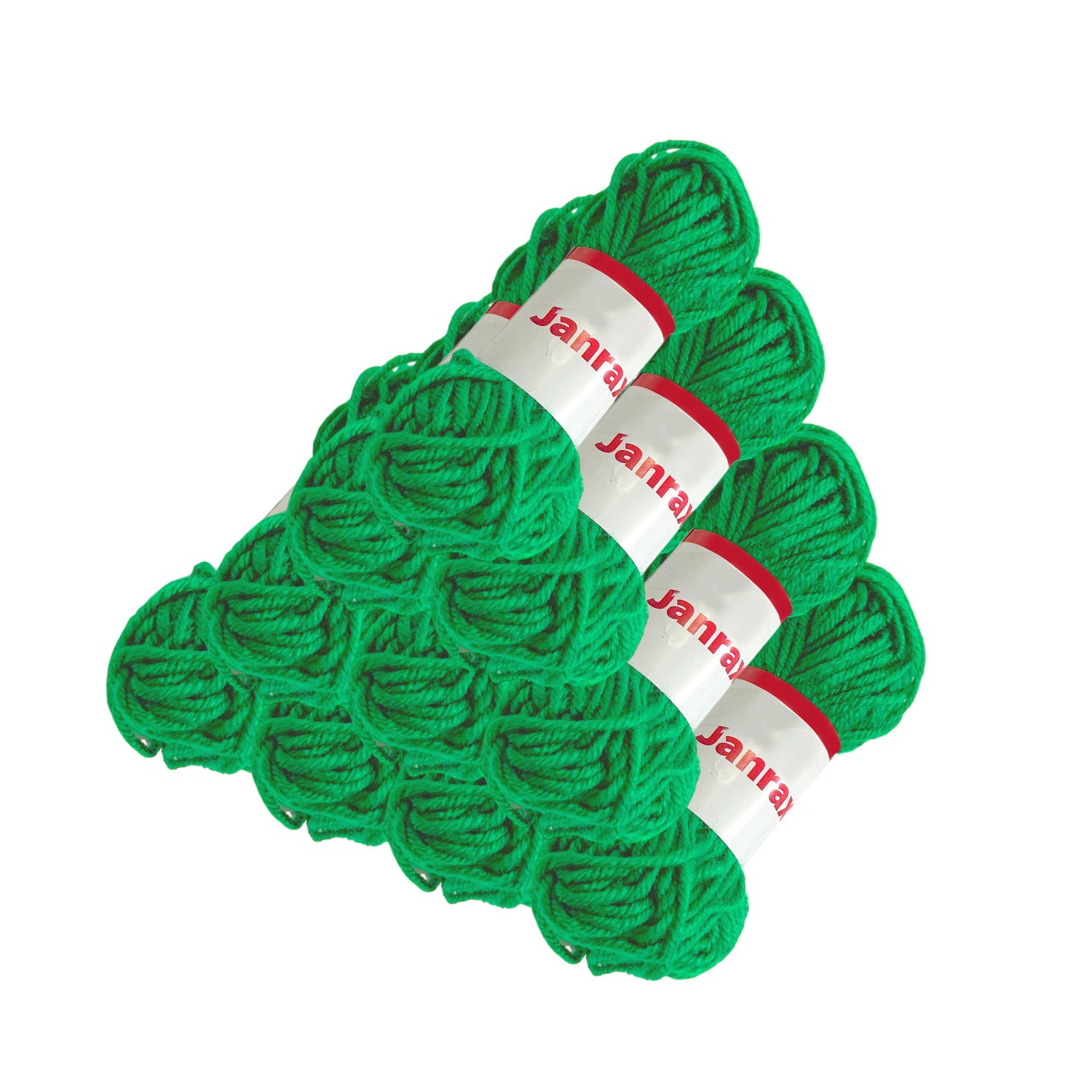 Green Acrylic Yarn Roll – 10g, 4 Strand 8 Ply Knitting Wool