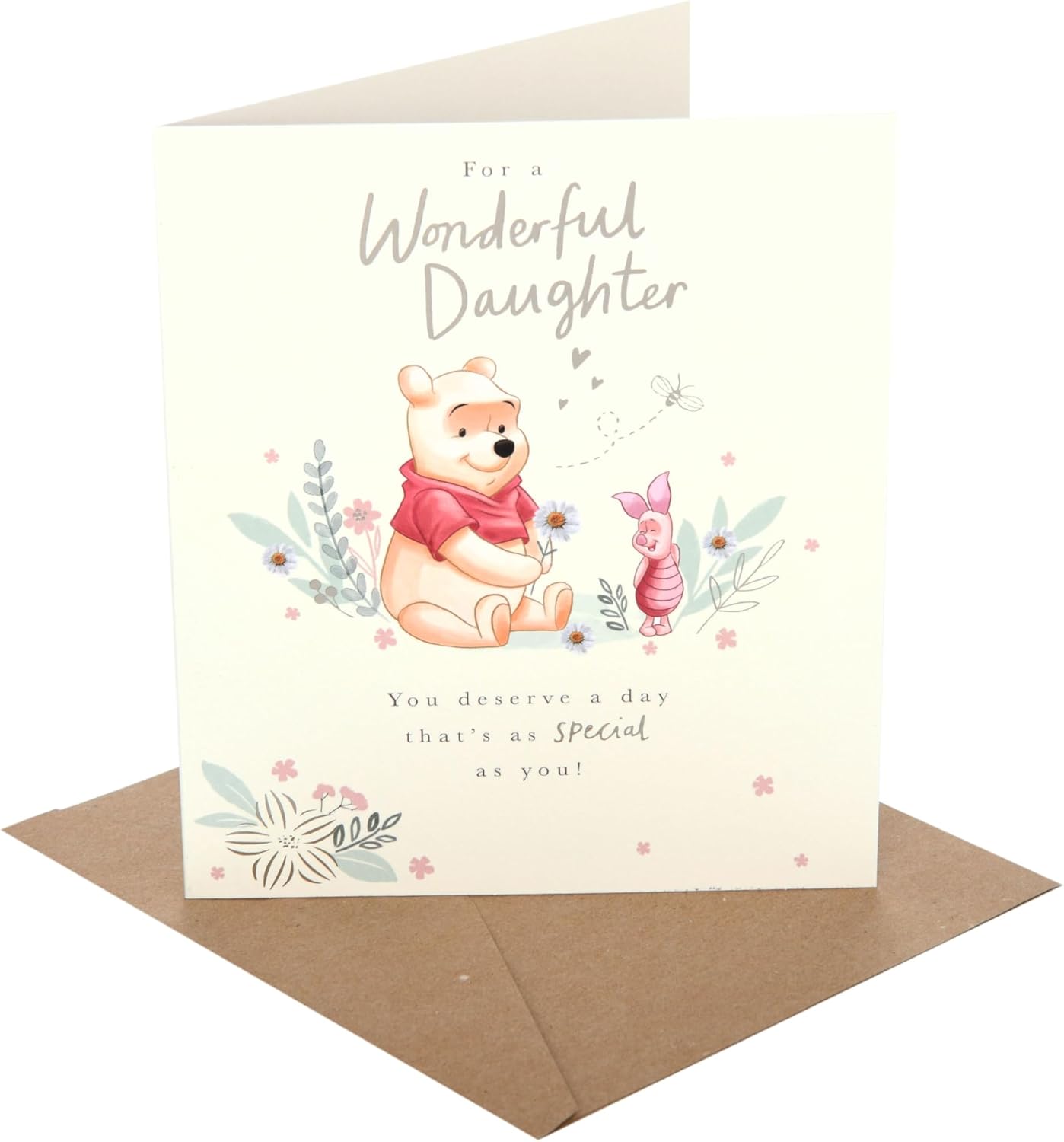 Daughter Birthday Card Disney Winnie the Pooh and Piglet 
