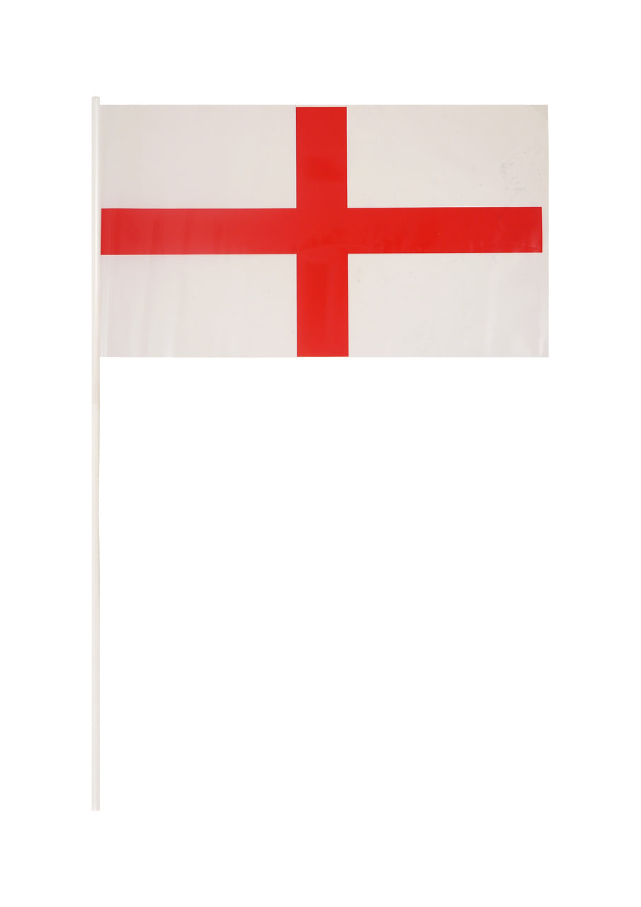England St George Pvc Hand Flag with 40cm Stick