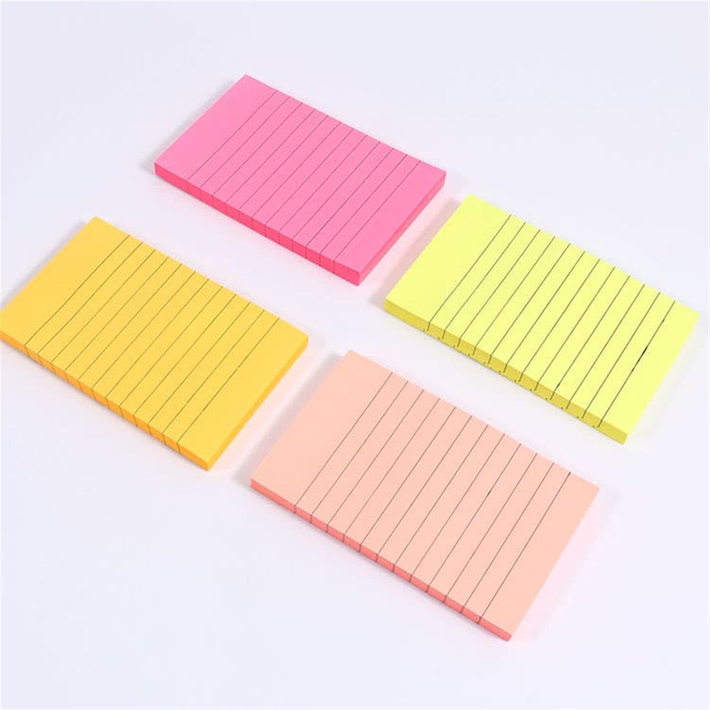 Pack of 100 Sheets 80gsm Thick Paper Ruled Line Colorful Writing Pad 75 x125mm