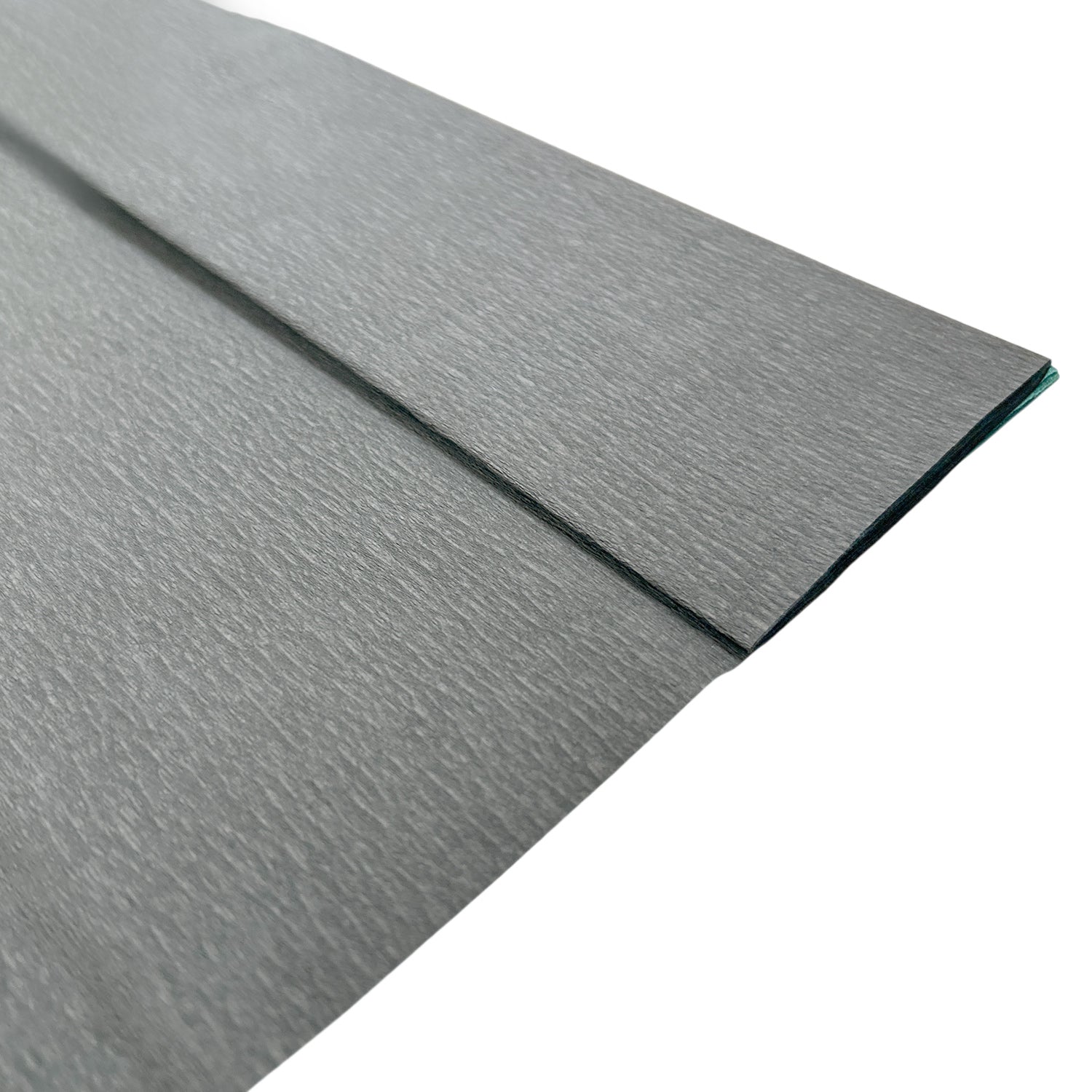Grey Crepe Paper Sheet 50cm x 2m 17GSM 35% Stretch Craft Paper