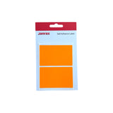 Pack of 8 Fluorescent Orange 50x80mm Rectangular Labels