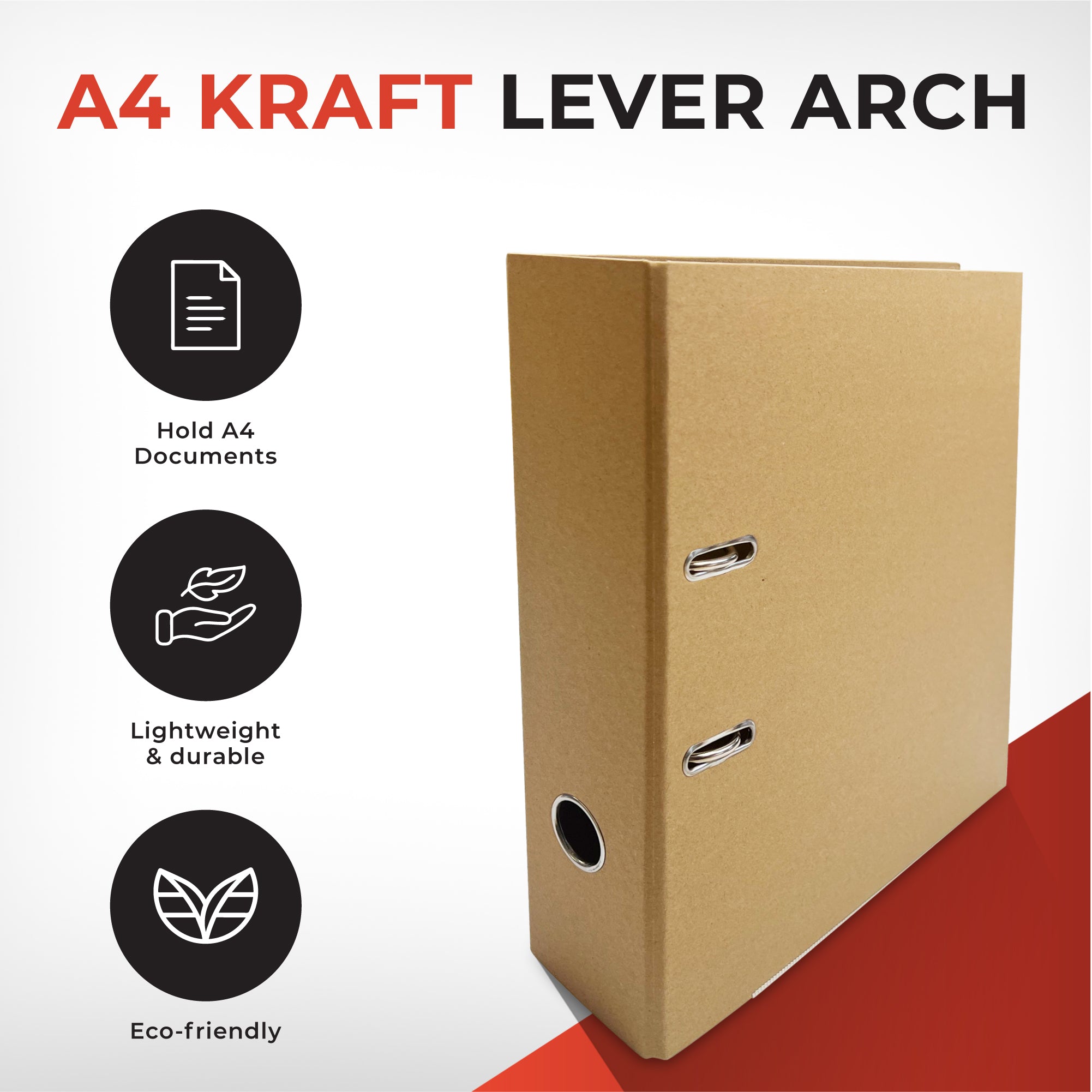 A4 Kraft Lever Arch File