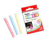 Box of 12 Assorted Coloured Chalk Sticks - Blackboard