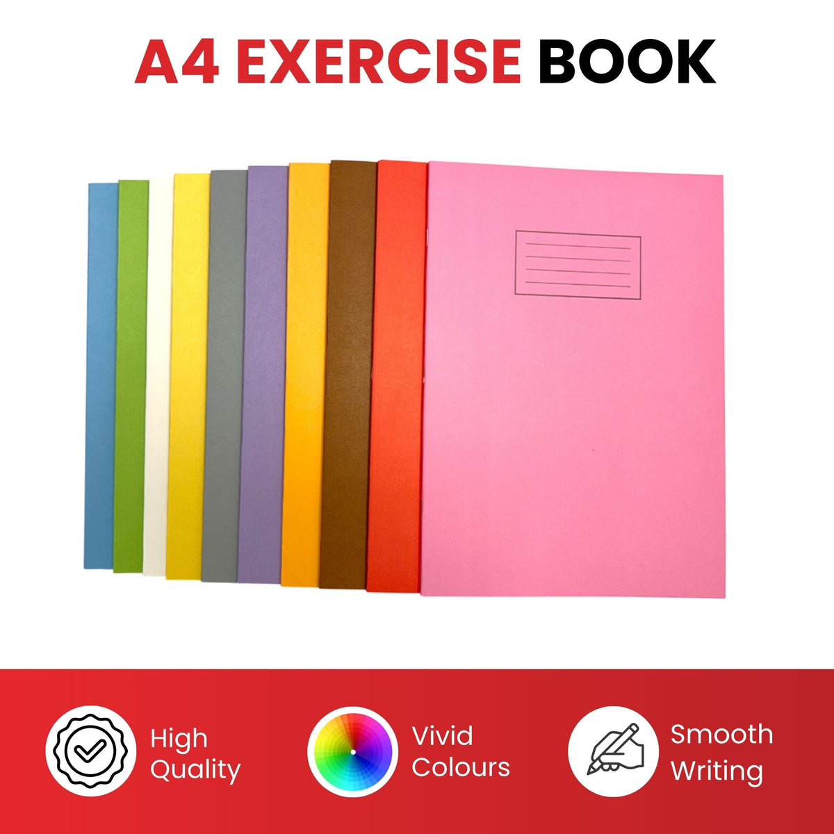 Janrax A4 Grey 80 Pages Feint and Ruled Exercise Book