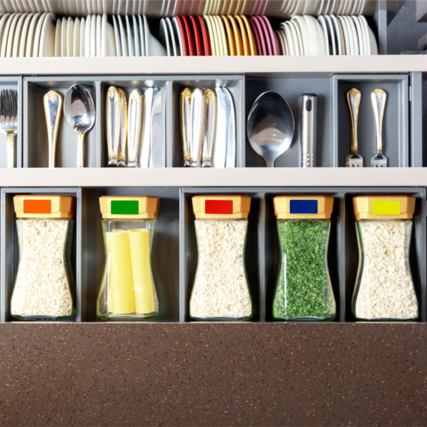 Pack of 24 Blue 25x50mm Rectangular Labels - Adhesive Stickers