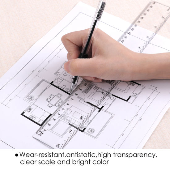 30cm Clear Ruler by Foska