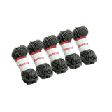 Pack of 5 Grey Acrylic Yarn Rolls – 10g each, 4 Strand 8 Ply Knitting Wool