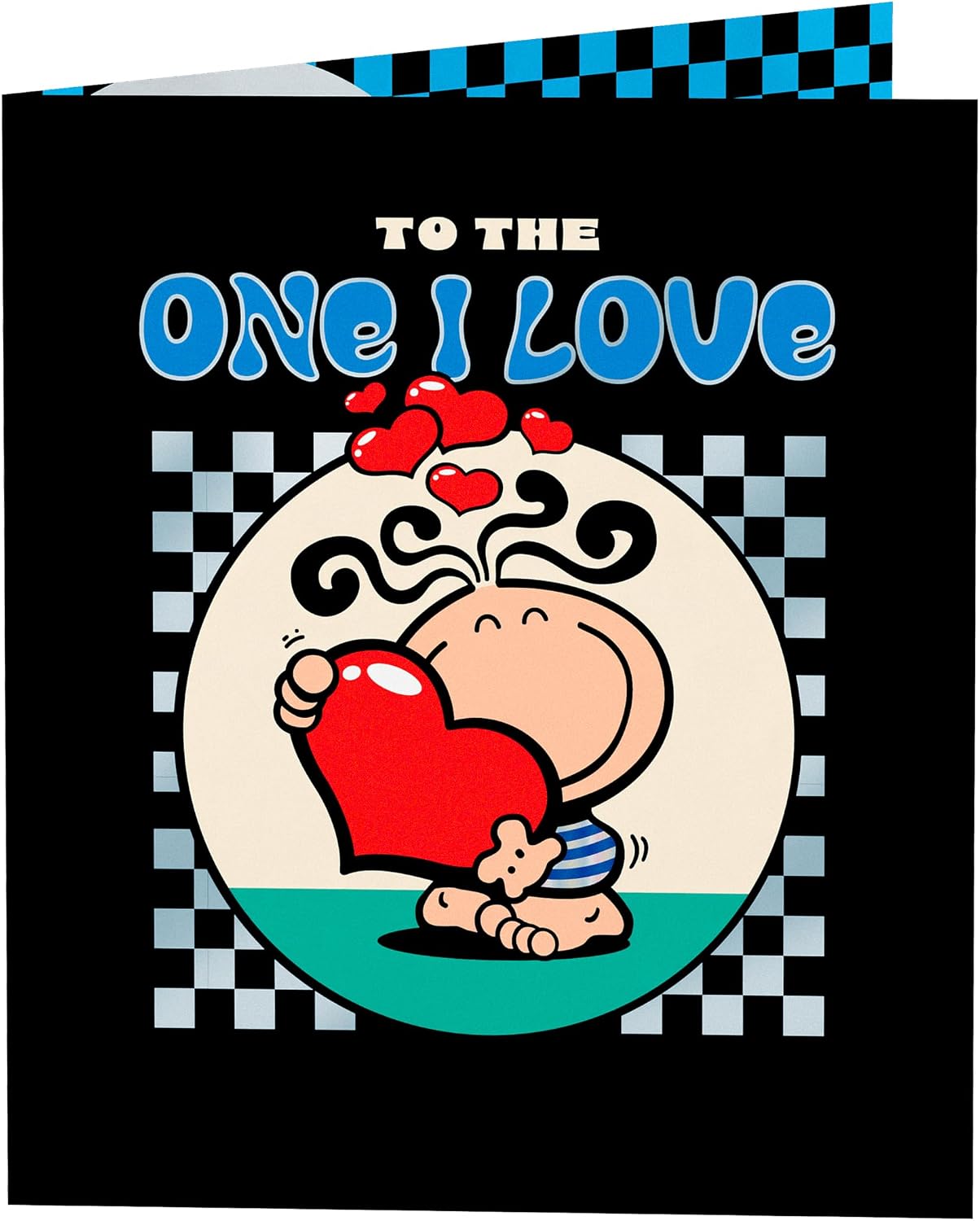 Character with Heart Design One I Love Birthday Card