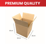 Cardboard Packing Box 16x16x16cm — 3mm Corrugated Flute {DNL}