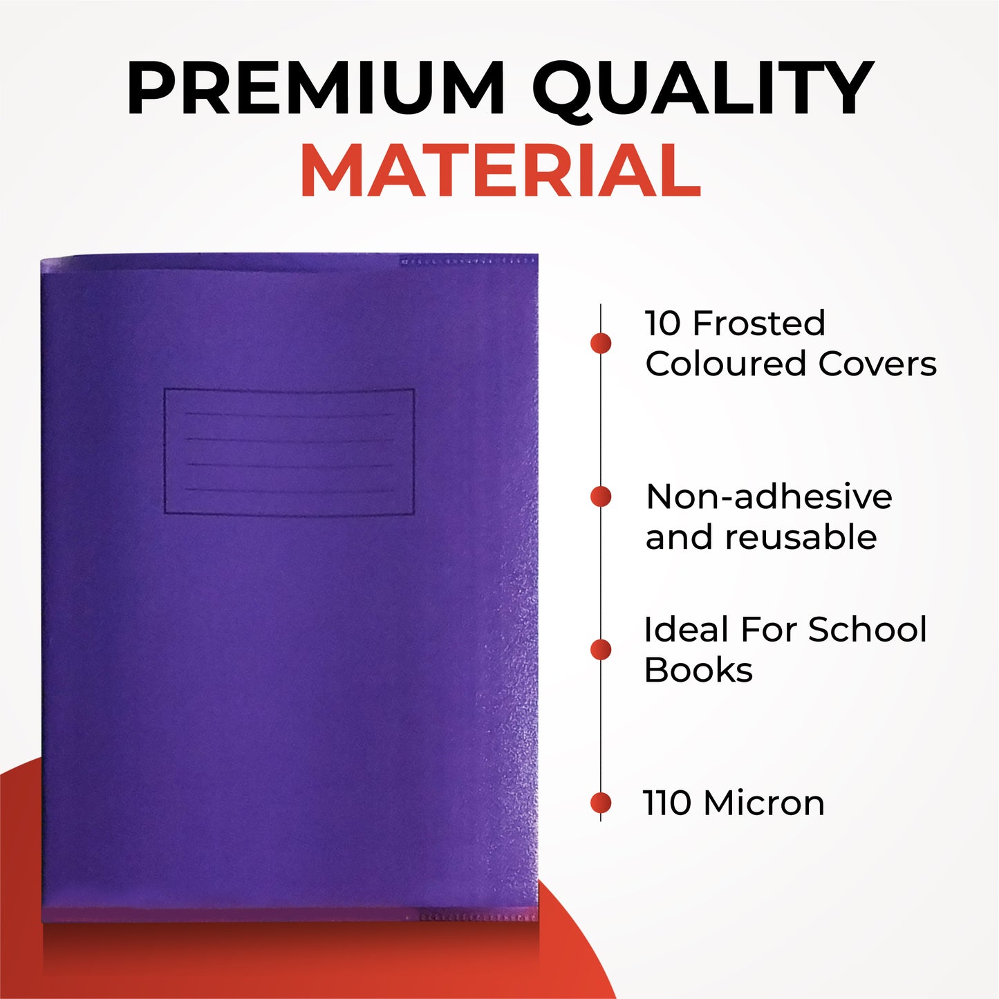 Pack of 10 9x7" Assorted Coloured Exercise Books with Coloured Book Covers