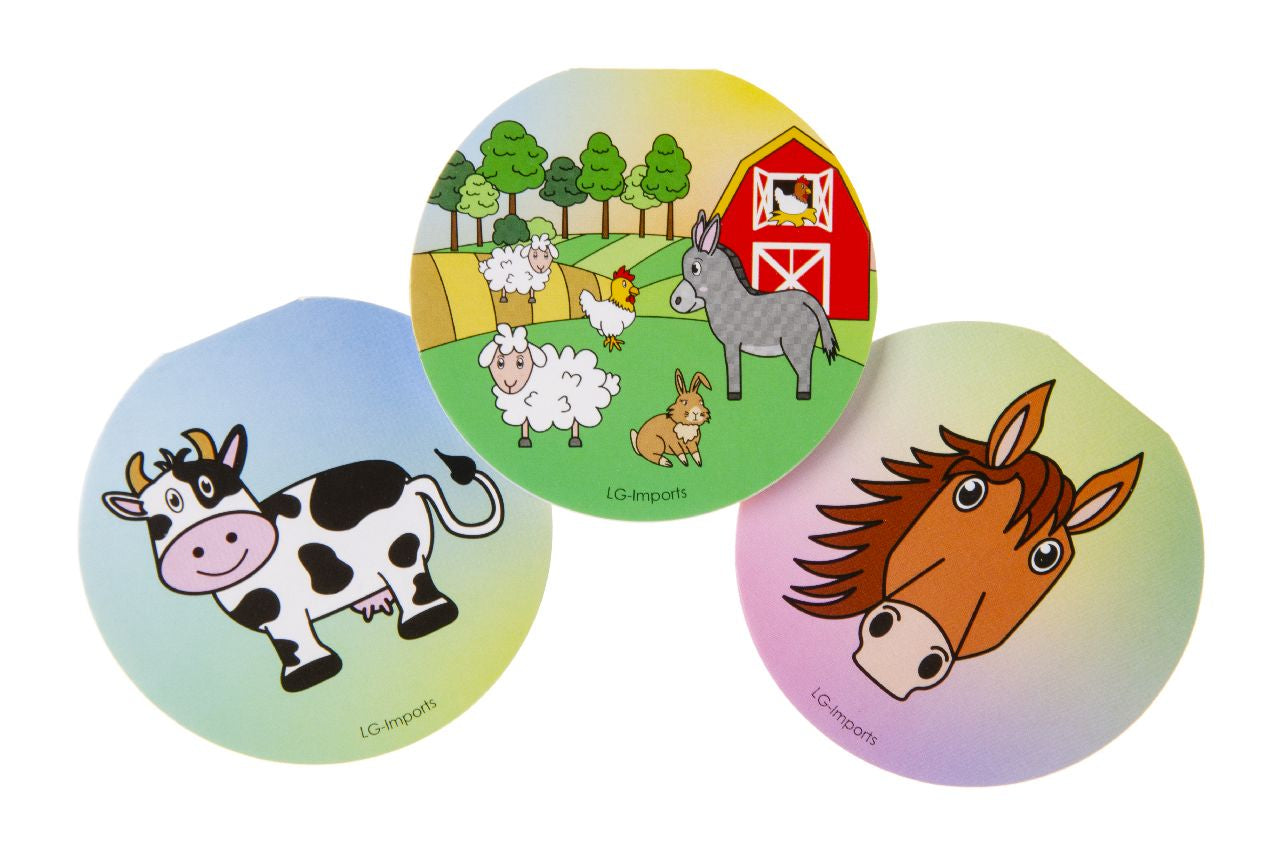Single Round Farm Animals Design Notebook 8cm