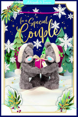Bears Holding Gift Special Couple 3D Christmas Keepsake Card