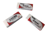 Pack of 20 White Erasers send Janrax PVC