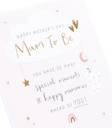 Cute Cloud Design for Mum To Be Mother's Day Card