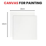 10x10cm Blank White Flat Stretched Board Art Canvas By Janrax