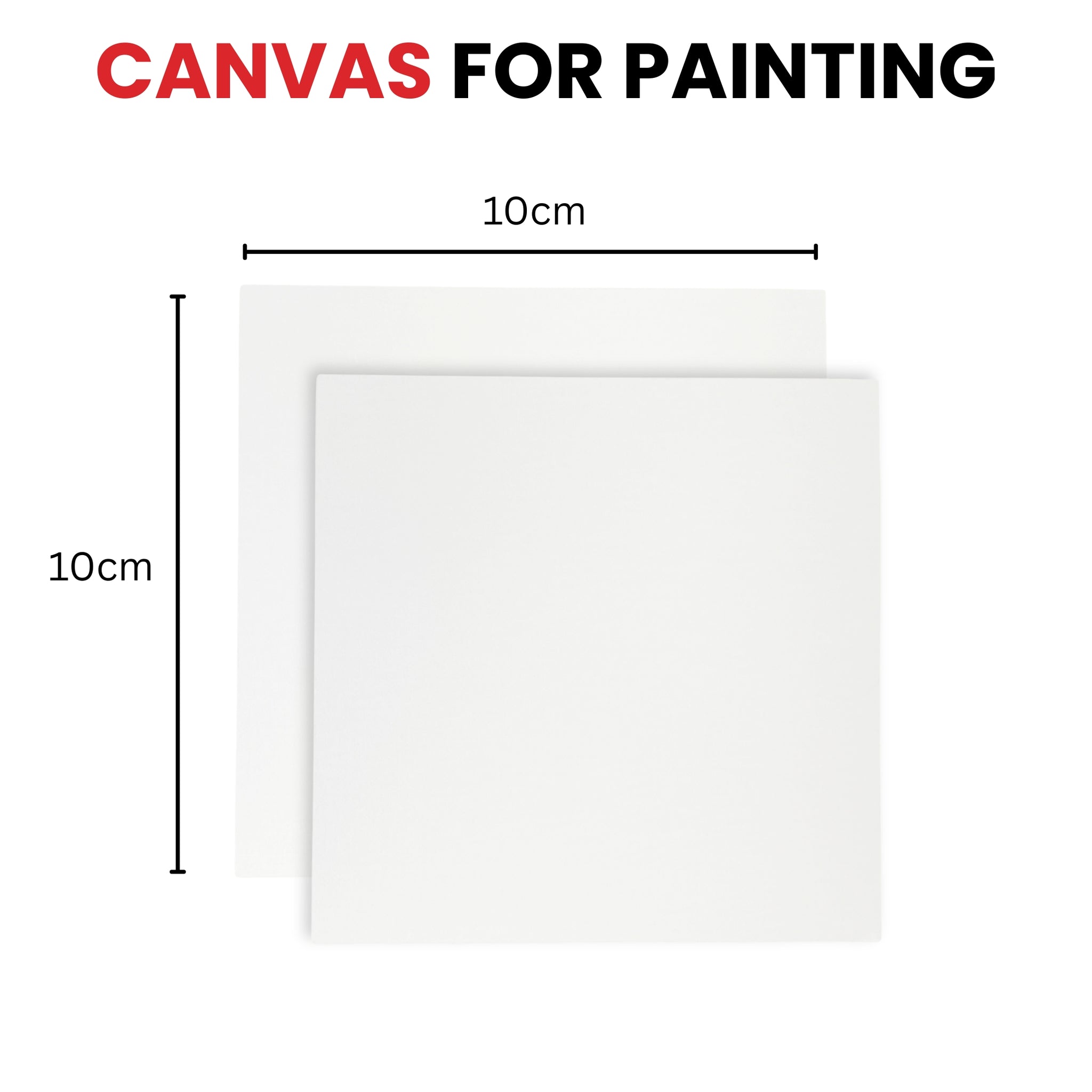 10x10cm Blank White Flat Stretched Board Art Canvas By Janrax