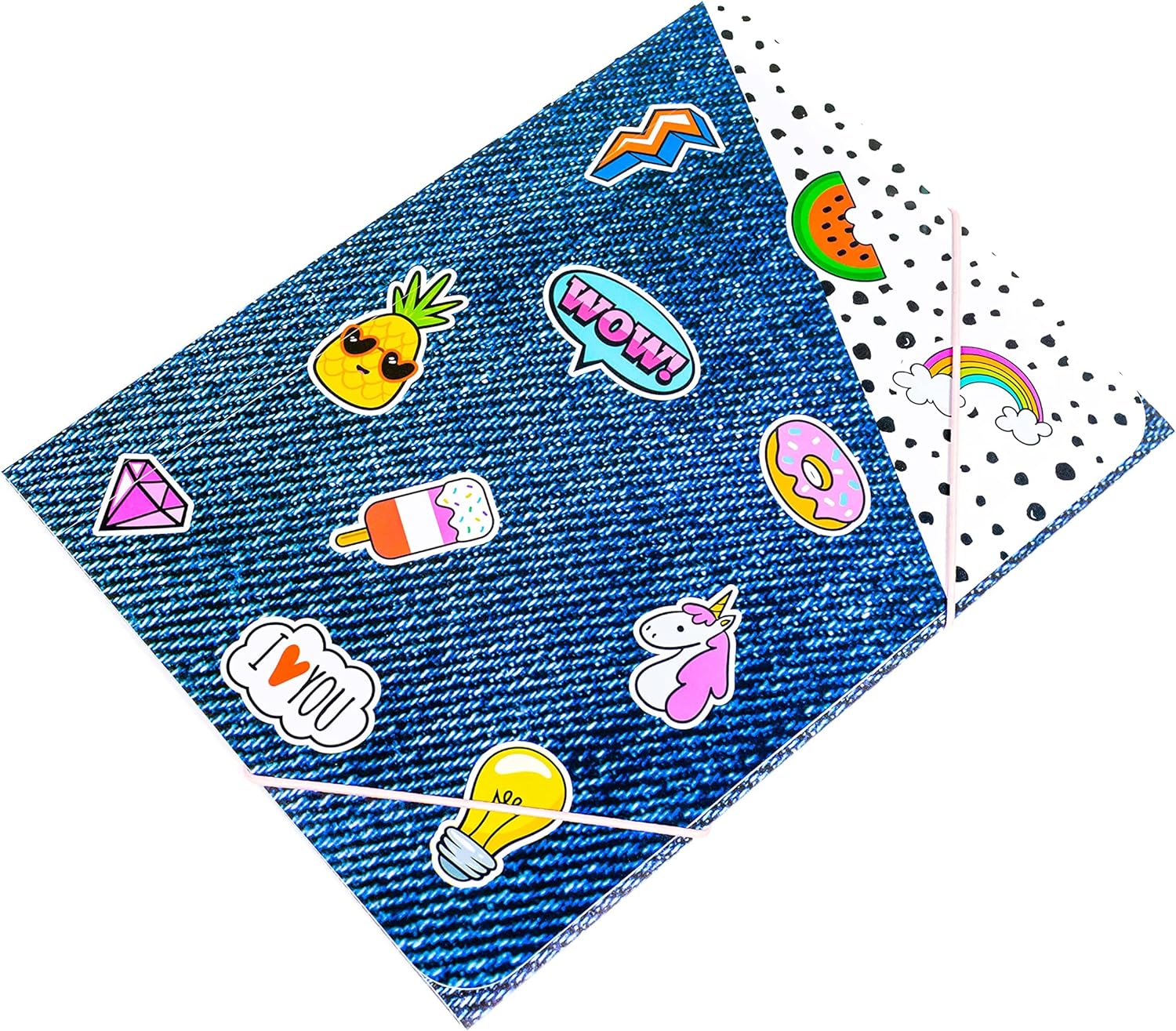 Pin Badge Wizard A4 Elasticated Folder {DC}