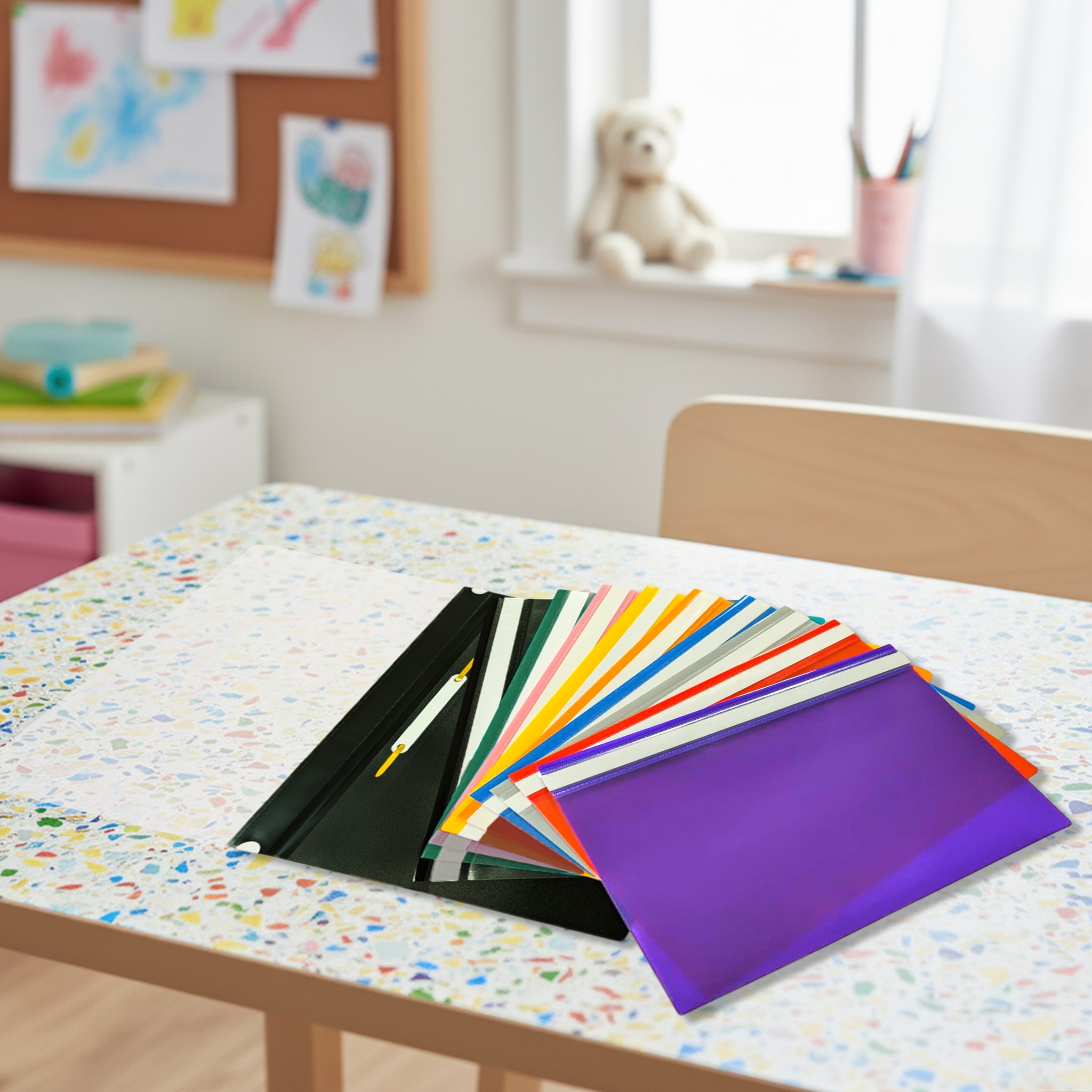 Pack of 12 Purple A4 Project Folders by Janrax