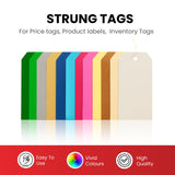 Pack of 20 Coloured Strung Tags 60 x 120mm
