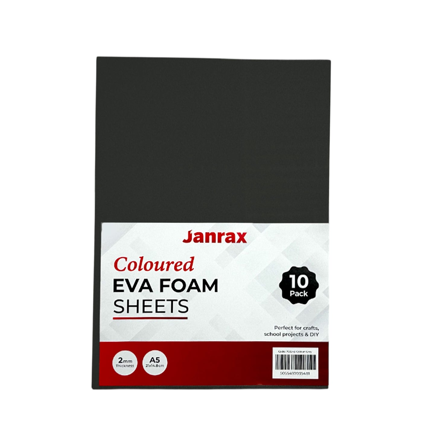 Pack of 10 A5 Black Coloured EVA Foam Sheets