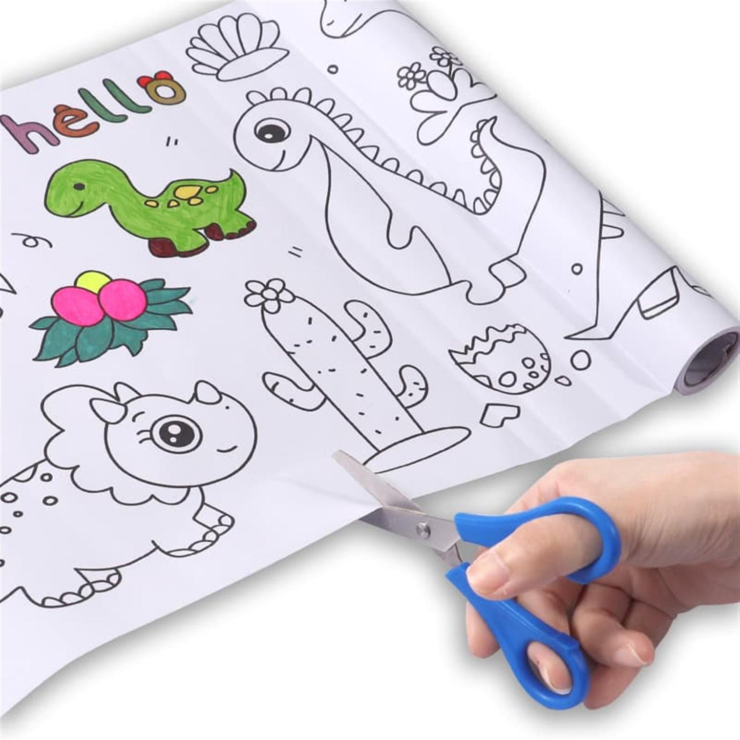 Cute Animals Cartoon DIY Long Painting Paper Roll for Kids 30×300cm