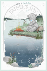 Bear By Campfire Happy Father's Day Card